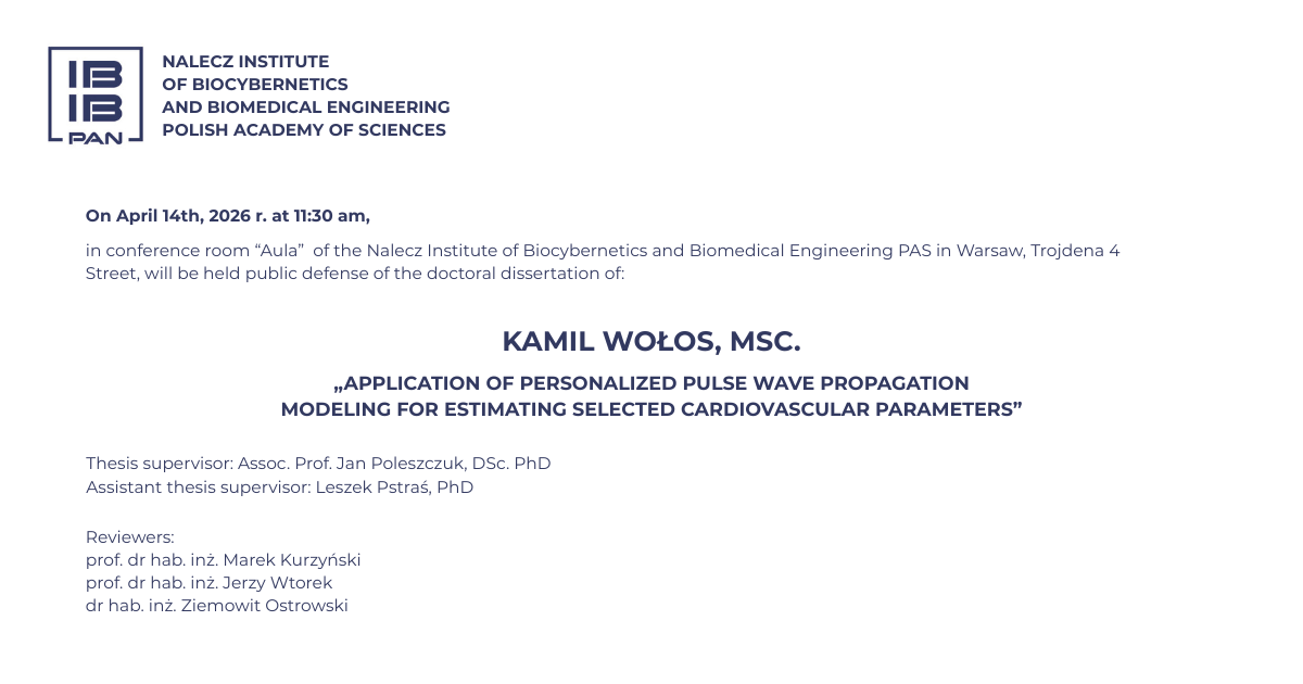 Publiczna obrona rozprawy doktorskiej mgr. Kamila Wołosa